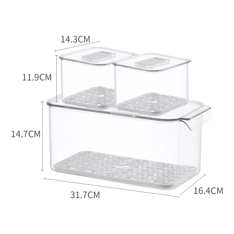 Fresh storage container set, 3 pieces, SKU 1027
