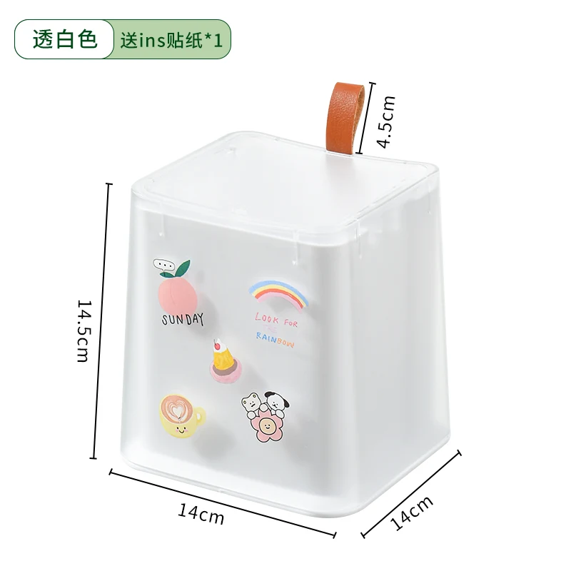 Enter desktop waste bin, SKU 5051-Clear-White