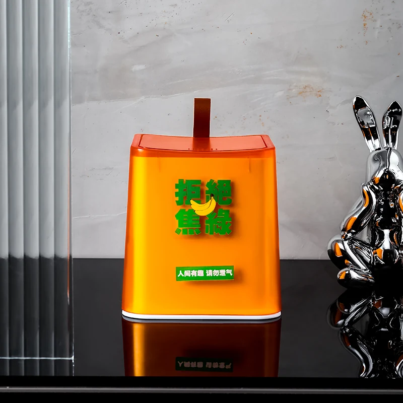 Enter desktop waste bin, SKU 5051-Summer-Orange